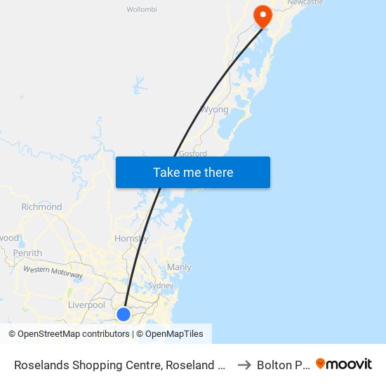 Roselands Shopping Centre, Roseland Ave, Stand C to Bolton Point map