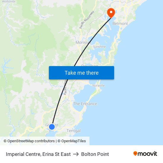 Imperial Centre, Erina St East to Bolton Point map
