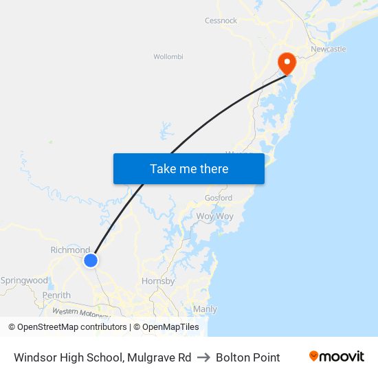 Windsor High School, Mulgrave Rd to Bolton Point map