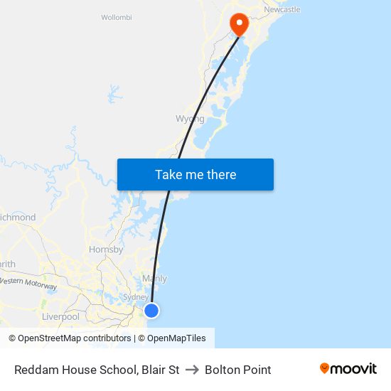 Reddam House School, Blair St to Bolton Point map