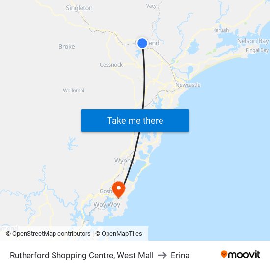 Rutherford Shopping Centre, West Mall to Erina map