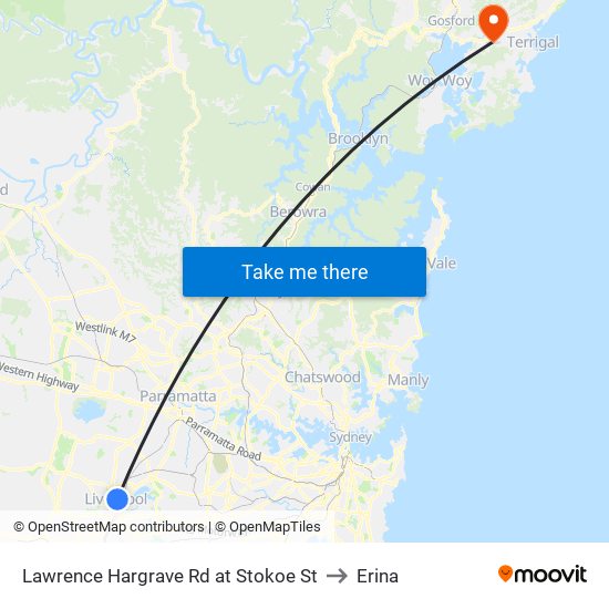 Lawrence Hargrave Rd at Stokoe St to Erina map