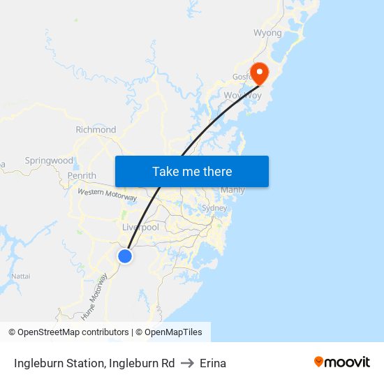 Ingleburn Station, Ingleburn Rd to Erina map