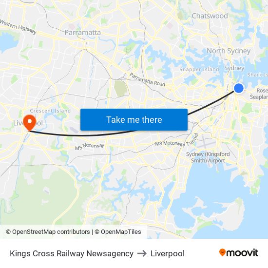 Kings Cross Railway Newsagency to Liverpool map