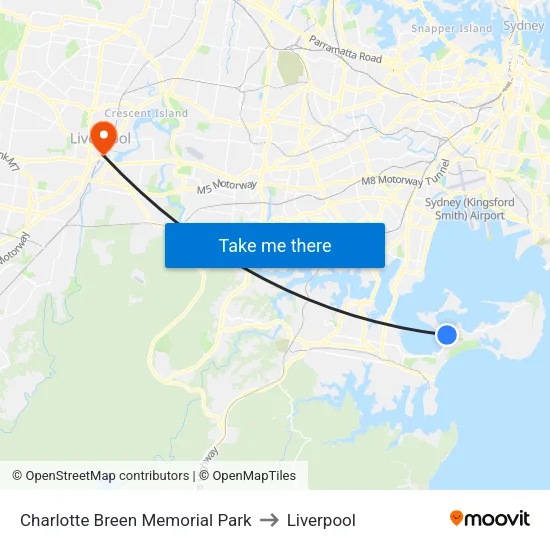 Charlotte Breen Memorial Park to Liverpool map