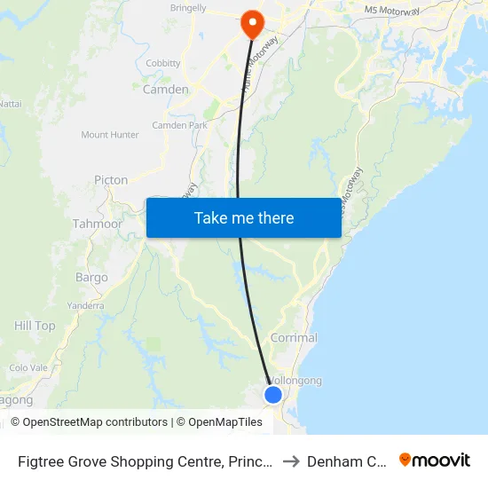 Figtree Grove Shopping Centre, Princes Hwy to Denham Court map