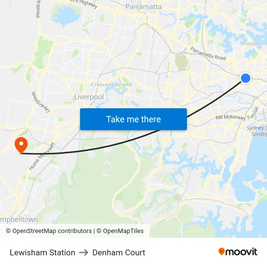 Lewisham Station to Denham Court map