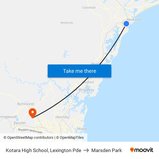 Kotara High School, Lexington Pde to Marsden Park map