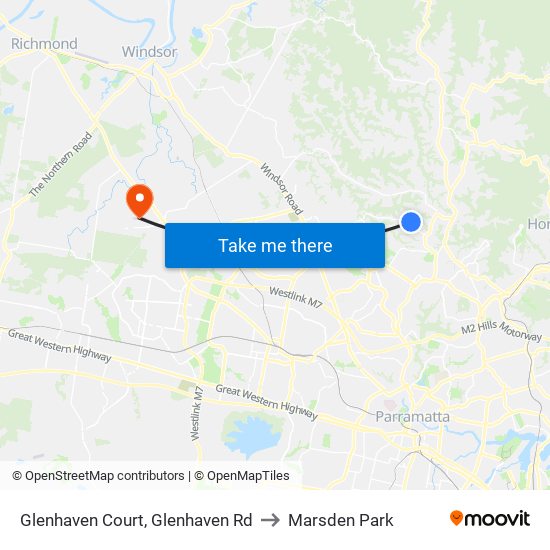 Glenhaven Court, Glenhaven Rd to Marsden Park map