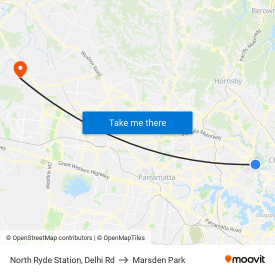 North Ryde Station, Delhi Rd to Marsden Park map