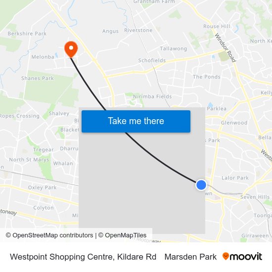 Westpoint Shopping Centre, Kildare Rd to Marsden Park map