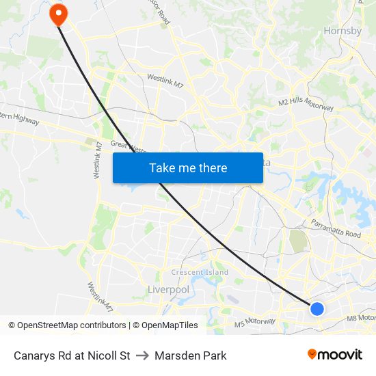 Canarys Rd at Nicoll St to Marsden Park map
