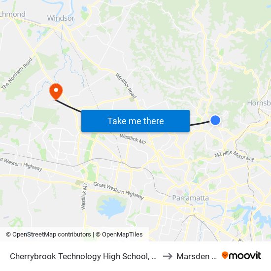 Cherrybrook Technology High School, Purchase Rd to Marsden Park map