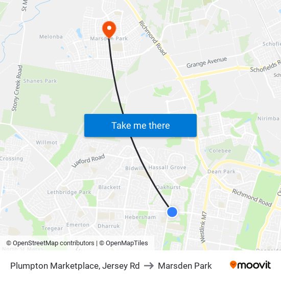 Plumpton Marketplace, Jersey Rd to Marsden Park map