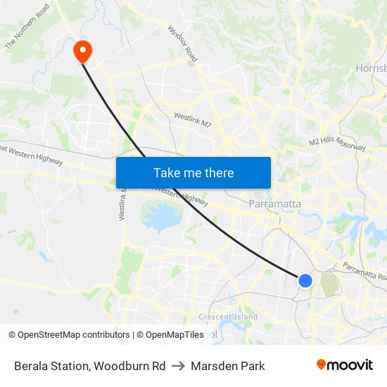 Berala Station, Woodburn Rd to Marsden Park map