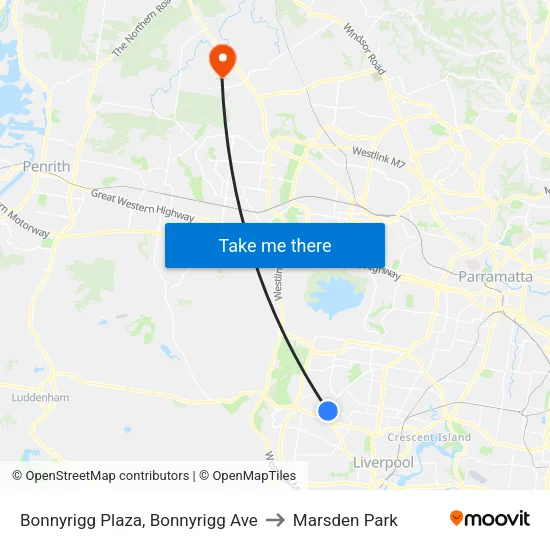 Bonnyrigg Plaza, Bonnyrigg Ave to Marsden Park map