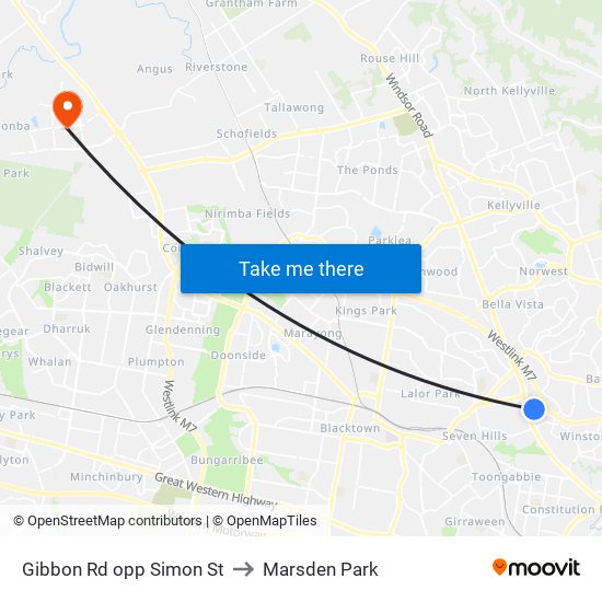 Gibbon Rd opp Simon St to Marsden Park map