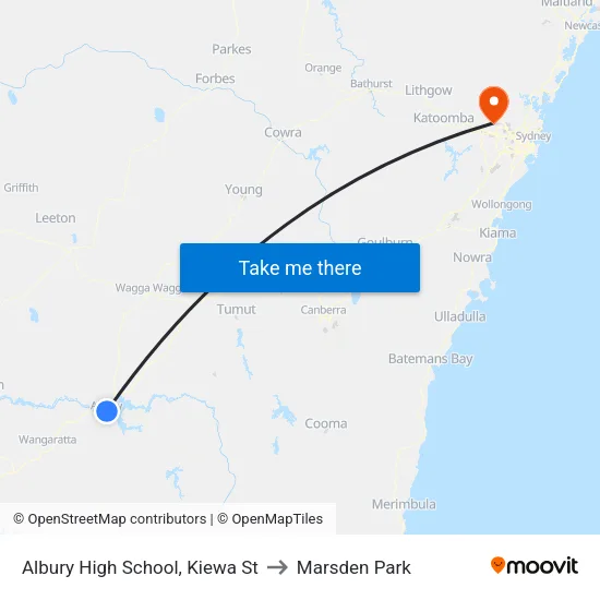 Albury High School, Kiewa St to Marsden Park map