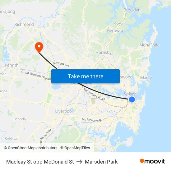 Macleay St opp McDonald St to Marsden Park map