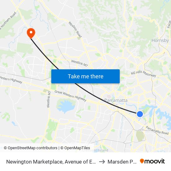 Newington Marketplace, Avenue of Europe to Marsden Park map