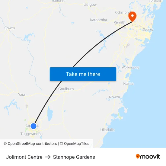 Jolimont Centre to Stanhope Gardens map