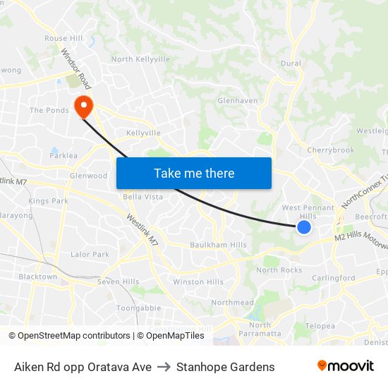 Aiken Rd opp Oratava Ave to Stanhope Gardens map