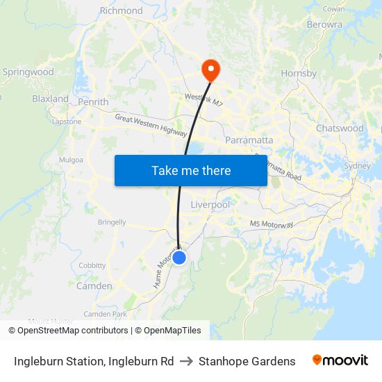 Ingleburn Station, Ingleburn Rd to Stanhope Gardens map