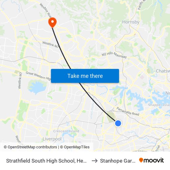 Strathfield South High School, Hedges Ave to Stanhope Gardens map