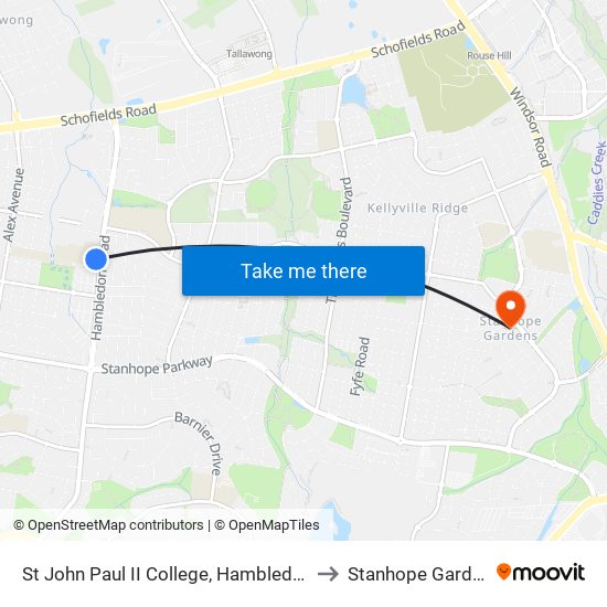 St John Paul II College, Hambledon Rd to Stanhope Gardens map
