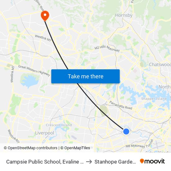 Campsie Public School, Evaline St to Stanhope Gardens map