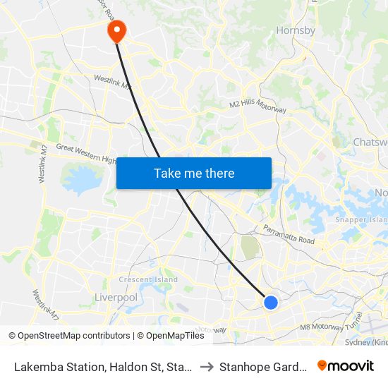 Lakemba Station, Haldon St, Stand A to Stanhope Gardens map