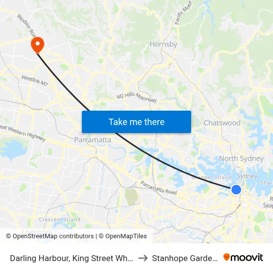 Darling Harbour, King Street Wharf to Stanhope Gardens map