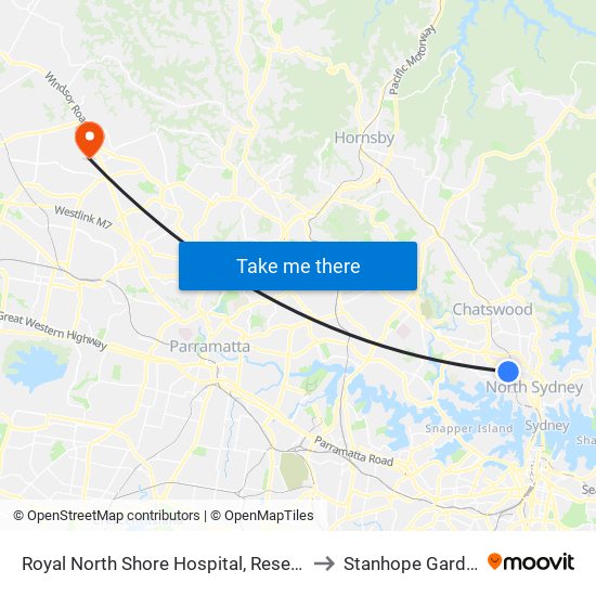 Royal North Shore Hospital, Reserve Rd to Stanhope Gardens map