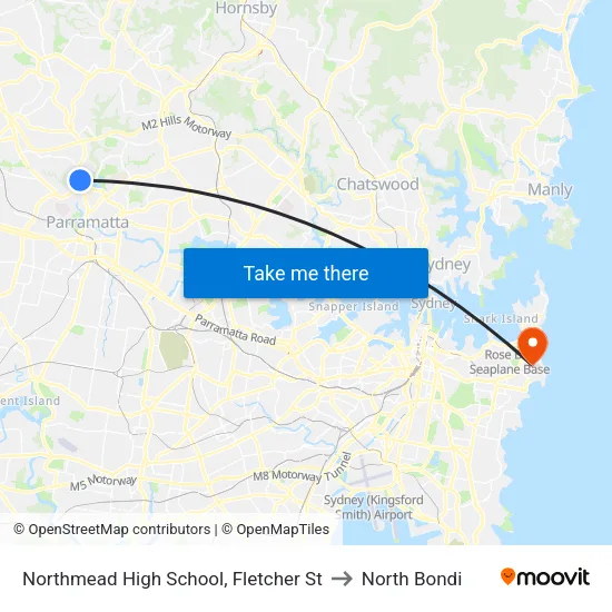 Northmead High School, Fletcher St to North Bondi map