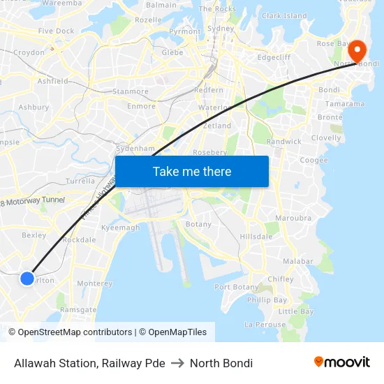 Allawah Station, Railway Pde to North Bondi map