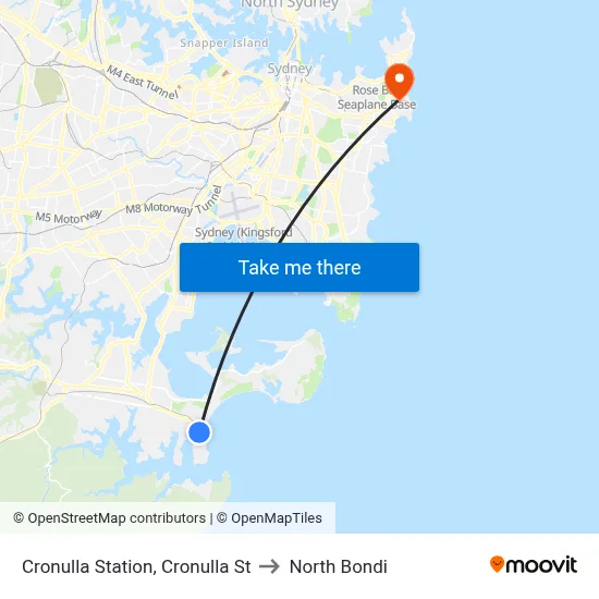 Cronulla Station, Cronulla St to North Bondi map