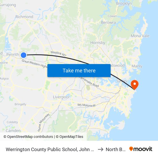 Werrington County Public School, John Batman Ave to North Bondi map