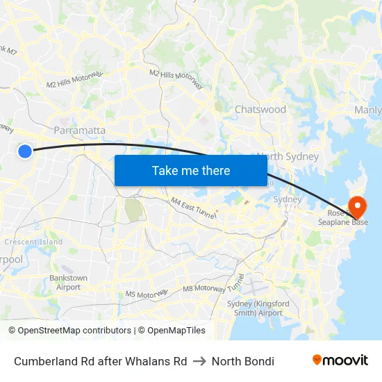 Cumberland Rd after Whalans Rd to North Bondi map