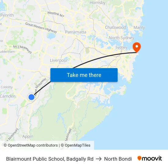 Blairmount Public School, Badgally Rd to North Bondi map