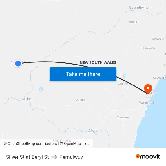 Silver St at Beryl St to Pemulwuy map