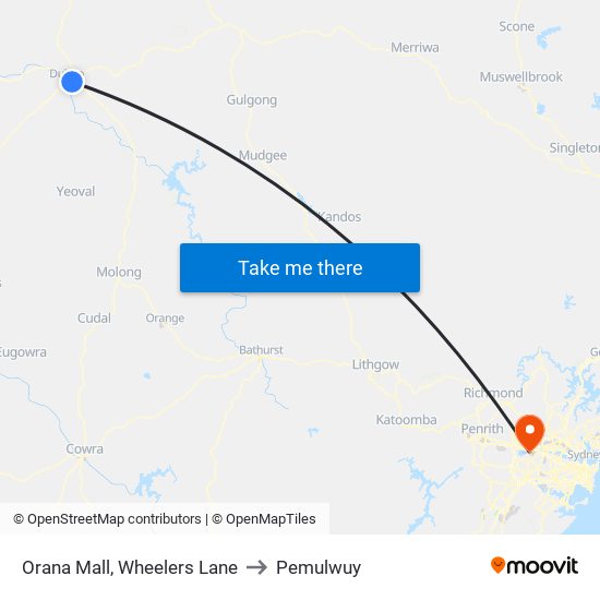 Orana Mall, Wheelers Lane to Pemulwuy map