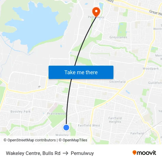 Wakeley Centre, Bulls Rd to Pemulwuy map
