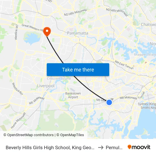 Beverly Hills Girls High School, King Georges Rd to Pemulwuy map