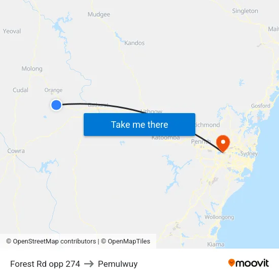 Forest Rd opp 274 to Pemulwuy map