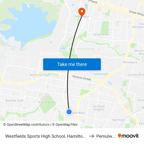 Westfields Sports High School, Hamilton Rd to Pemulwuy map