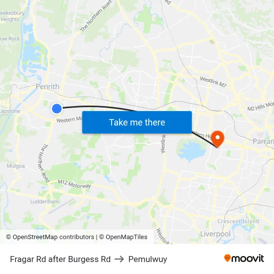 Fragar Rd after Burgess Rd to Pemulwuy map