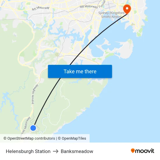 Helensburgh Station to Banksmeadow map