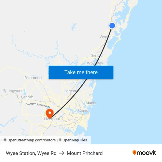 Wyee Station, Wyee Rd to Mount Pritchard map