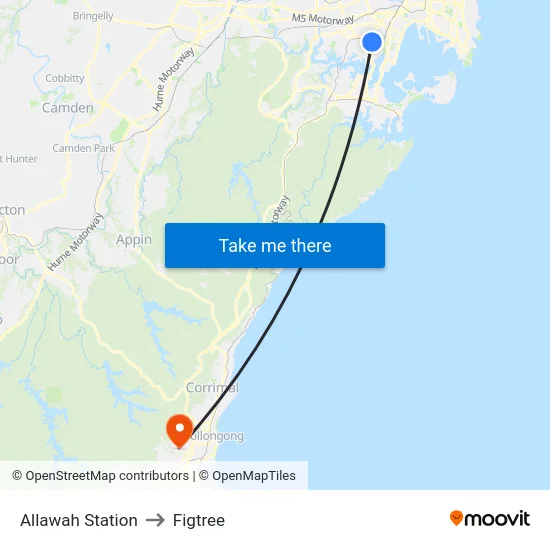 Allawah Station to Figtree map