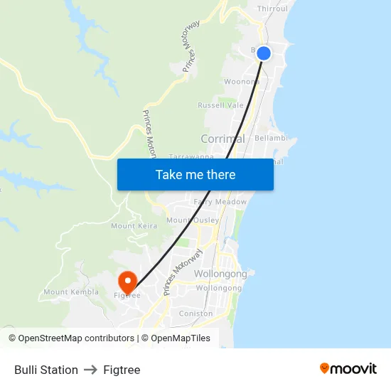 Bulli Station to Figtree map